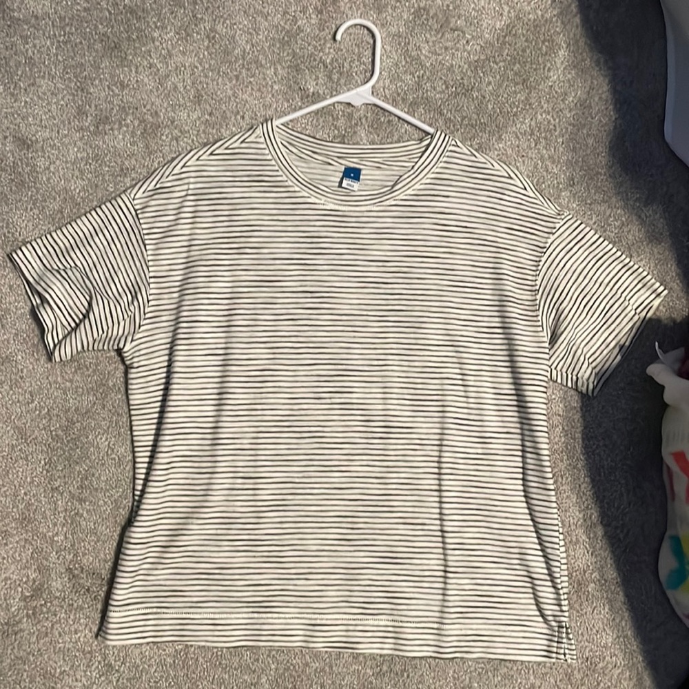 Black and white striped shirt from Old Navy.